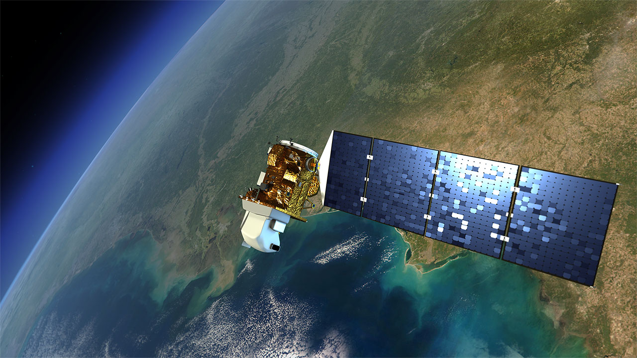 Landsat 8 satellite, whose data is used in environmental and area reports. Image: NASA